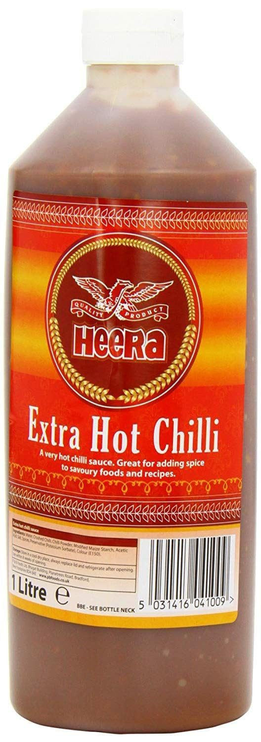 Heera Extra Hot Chilli Sauce (1Ltr)