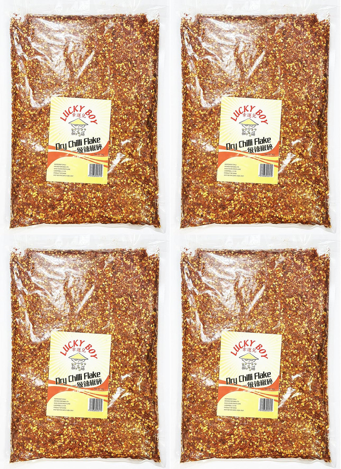 LUCKY BOY Crushed Chilli Flakes | Catering Size | 1Kg BAG |