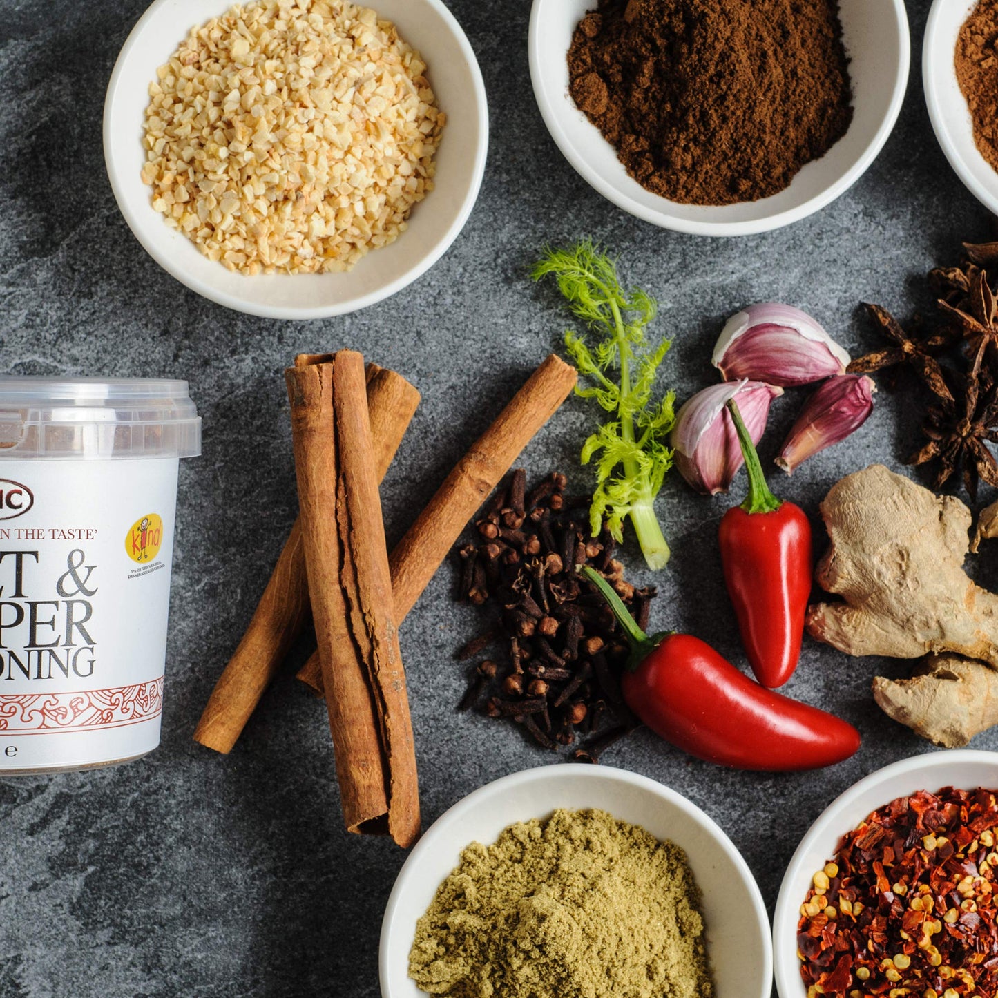 KMC Salt & Pepper Seasoning Mix - 6 Pack of 250g