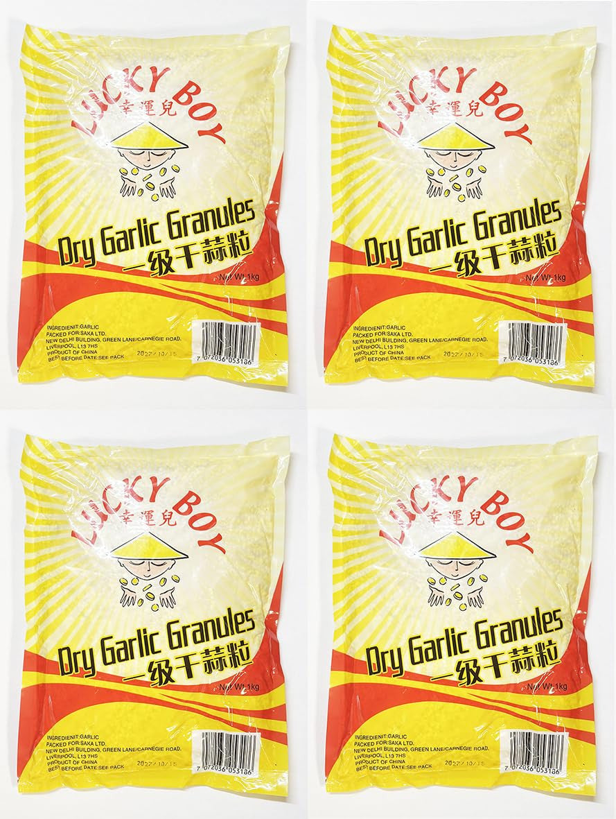 LUCKY BOY Garlic Granules | Catering Size | 1Kg Bag |