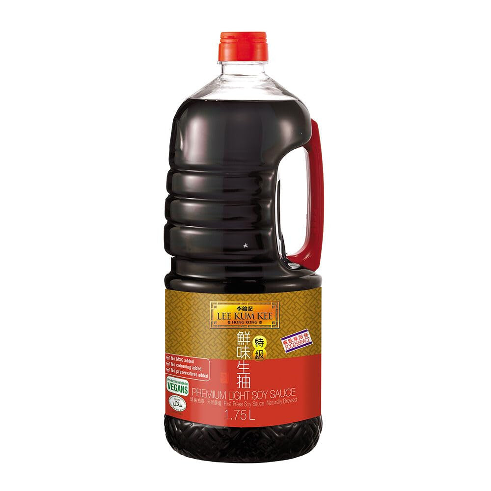 Lee Kum Kee Premium Light Soy Sauce & Dark Soy Sauce 1.75L Bulk Size (Pack of 2)